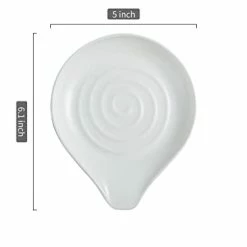 Top 10 👏 LAUCHUH Spoon Rest For Kitchen Countertop Porcelain Spoon Holder For Stove Top Large Holder For Spatula, Spoons Or Tongs, Framhouse Decor, White ⌛