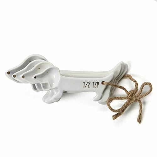 Best Pirce π VOTUM White Ceramic π Dog Themed Kitchen Utensils: Measuring Cups And Spoons, Spoon Rest For Countertop - Cute Kitchen Accessories (Dog Measuring Spoons) π - Image 5
