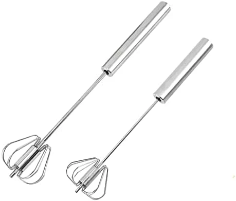 Cheap ❤️ Digead Stainless Steel Egg Whisk, Hand Push Rotary Whisk Blender, Versatile Milk Frother, Hand Push Mixer Stirrer For Blending, Whisking, Beating & Stirring (12in) ✔️ - Image 7