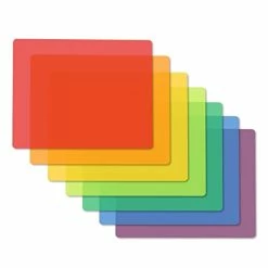Flash Sale 👏 Fotouzy Plastic Cutting Boards For Kitchen, Flexible Cutting Mats Set Of 7, BPA-Free, Non-Porous, Dishwasher Safe, 15x12 In, 7 Translucent Colors 👏