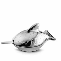 Cheap 🥰 Alessi Colombina Fish Salt Container, Steel ✔️