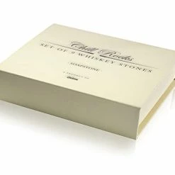 Buy 💯 Set Of 9 Grey Beverage Chilling Stones [Chill Rocks] Whiskey Stones For Whiskey And Other Beverages - In Gift Box With Velvet Carrying Pouch - Made Of 100% Pure Soapstone - By Quiseen 🤩