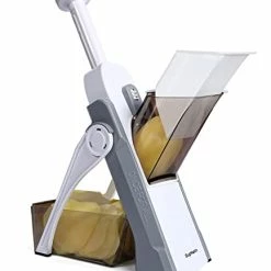 Wholesale 🌟 SupMaKin Safe Mandoline Slicer, Upright Vegetable Potatoes Slicer Chopper, Julienne + Dicer, Thickness Adjuster For Kitchen Fast Meal Prep - Gray 🥰