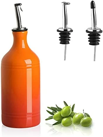 Best Sale π― SWEEJAR Ceramic Olive Oil Dispenser Bottle, Opaque Oil Cruet Protects Oil To Reduce Oxidation, Suitable For Storage Of Oil, Vinegar, Coffee Syrups & Other Liquids, Pack Of 1, 15.5 Fl Oz (Fog Blue) π€© - Image 12