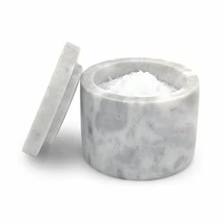 Wholesale 👏 Gold Flamingo Designs Salt Cellar, Salt Shaker, Salt Box, Spice Organizer, Salt Container, Sugar Bowl, Seasoning Organizer Grey And Whit 😀