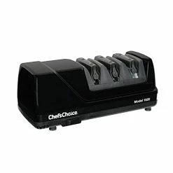 Best Sale 👍 Chef’sChoice Chef's Choice Electric Knife Sharpeners For 15 And 20-Degree Straight And Serrated Knives Diamond Abrasives Precision Angle Control, 3-Stage, Black 👏