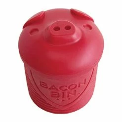 Discount 🤩 Talisman Designs Bacon Bin Grease Strainer & Collector | Red | Family Friendly Kitchen Tools | Fun & Functional Silicone Grease Container | Holds Up To 1 Cup 🤩