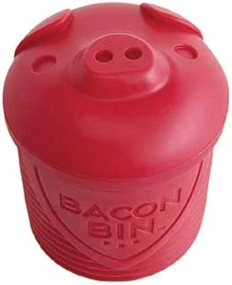 Discount π€© Talisman Designs Bacon Bin Grease Strainer & Collector | Red | Family Friendly Kitchen Tools | Fun & Functional Silicone Grease Container | Holds Up To 1 Cup π€© - Image 6