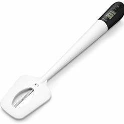 Promo ⌛ Lightbeam Digital 🍬 Candy Thermometer, Instant Read Kitchen Cooking & Spatula Thermometer Temperature Reader & Stirrer In One BPA Free Food Grade Material (White) LB-STW 🔥