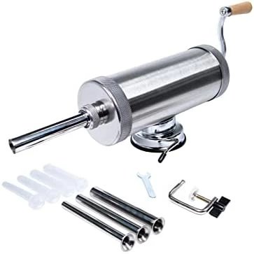 Top 10 π MASTER FENG Sausage Stuffer, Stainless Steel Homemade Sausage Maker Vertical Meat Filling Kitchen Machine, Packed 8 Stuffing Tubes (2.5LBS/1.5L) π - Image 9