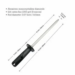 Hot Sale 🤩 SHARPAL 119N Diamond Solid Sharpening Steel Knife Blade Sharpener Honing Rod Professional Kitchen Chef Stick ❤️