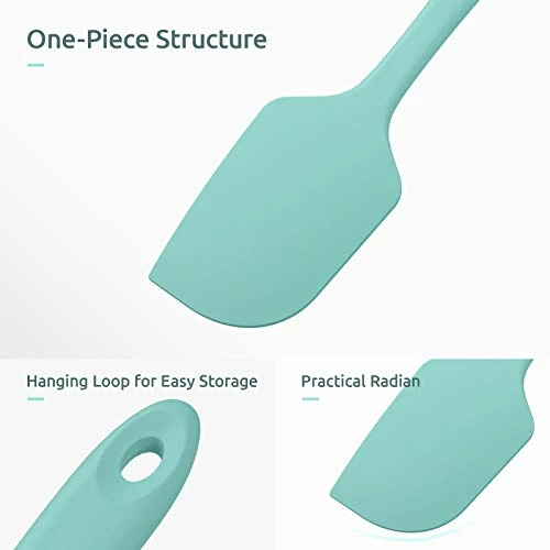 Outlet π U-Taste Silicone Spatula Set With 600 Degrees Fahrenheit Heat Resistant (Teal/Aqua Sky) π - Image 5