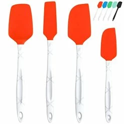 Cheapest 🎉 M KITCHEN WORLD M KITCHEN Silicone Spatula Set - Heat Resistant & BPA Free - 4 Piece Nonstick Rubber Spatulas, Spoonula, Jar Scraper For Cooking, Baking, Mixing, Frosting - Dishwasher Safe Kitchen Utensils Teal ⌛