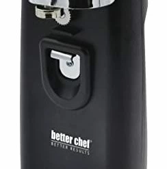 New ⌛ Better Chef Electric Tall Can Opener | 3-in-1 | Built In Knife Sharpener & Bottle Opener | Cord Storage | Auto-Stop (Black) 🔔