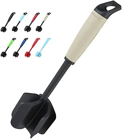 Promo π― Ourokhome Premium Hamburger Meat Chopper, 5 Curved Blades Ground Beef Masher Smasher For Ground Turkey, Avocado, Potato, Beans, Boiled Egg, Heat Resistant And Non Stick Kitchen Hacks, Black And Red β€οΈ - Image 6