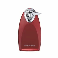Budget 🥰 Hamilton Beach Electric Automatic Can Opener With Auto Shutoff, Knife Sharpener, Cord Storage, And SureCut Patented Technology, Extra-Tall, Red 🧨