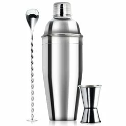 Buy 😀 WPHUAW 24oz Cocktail Shaker Bar Set - Professional Margarita Mixer Drink Shaker And Measuring Jigger & Mixing Spoon Set - Professional Stainless Steel Bar Tools Built-in Bartender Strainer For Martini Kit 💯