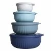New 🧨 COOK WITH COLOR Prep Bowls - 8 Piece Nesting Plastic Meal Prep Bowl Set With Lids - Small Bowls Food Containers In Multiple Sizes (Blue Ombre) ✔️