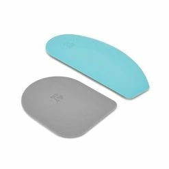 Outlet 🛒 KitchenAid Gourmet Bowl Scraper, Set Of 2, Aqua Sky/Sorm Grey 🛒