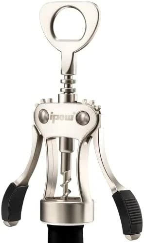 Cheap π IPOW Wine Opener, Zinc Alloy Wine Bottle Opener, Wing Corkscrew Heavy Duty, Manual Multifunctional Cork Screw For Waiter, Silver β¨ - Image 11