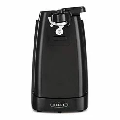 Deals 🌟 BELLA Electric Can Opener, Automatic Can Opener, Knife Sharpener And Bottle Opener, Easy Safe Removable Cutting Lever, Cord Storage, Easy Clean-Up, Black 😉