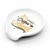 Top 10 🛒 Uhealik Funny Coffee Quote Colored Pattern Ceramic Coffee Spoon Holder-Coffee Spoon Rest -Coffee Station Decor Coffee Bar Accessories-Coffee Lovers Gift For 👩 Women And Men (It's Always Coffee O'clock) 👏