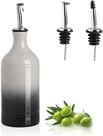 Best Sale π― SWEEJAR Ceramic Olive Oil Dispenser Bottle, Opaque Oil Cruet Protects Oil To Reduce Oxidation, Suitable For Storage Of Oil, Vinegar, Coffee Syrups & Other Liquids, Pack Of 1, 15.5 Fl Oz (Fog Blue) π€© - Image 14