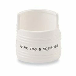 New ✨ Mud Pie Give Me A Squeeze Sponge Caddy, 3" X 3", Whit 🛒