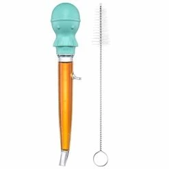 Best reviews of ⭐ U-Taste 1.5oz Angled Turkey Baster - 228.2℉ Heat Resistant Food Grade Tritan And Silicone Large Octopus Bulb Baster Set With Cleaning Brush For Cooking Basting Meat Poultry Beef Chicken (Aqua Sky) 🥰