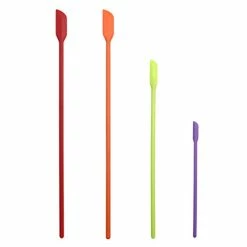 Buy 😀 BICASUU Mini Spatula Silicone Small For Makeup Spatula- Thin Jar Spatula ，for Thin Jar/Kitchen Bottles/Cosmetic Bottles 4Pack (Multicolor) 🎉