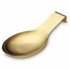 Best Sale 🤩 HOMQUEN Matte Gold Spoon Rest, Stainless Steel Spoon Holder For Stove Top, Kitchen Utensils Holder For Ladles, Tongs, Spatula, Stove Spoon Holder, Pot Lid Holder, Dishwasher Safe (1PC-9.5 Inch) 🌟
