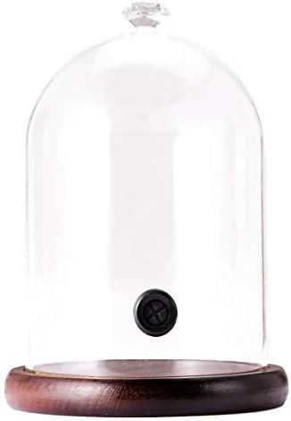 Hot Sale π TMKEFFC Smoking Cloche For Food Drinks With Wood Base, Cocktails Smoke Infuser Accessory, Glass Dome For Smoker Gun π - Image 5