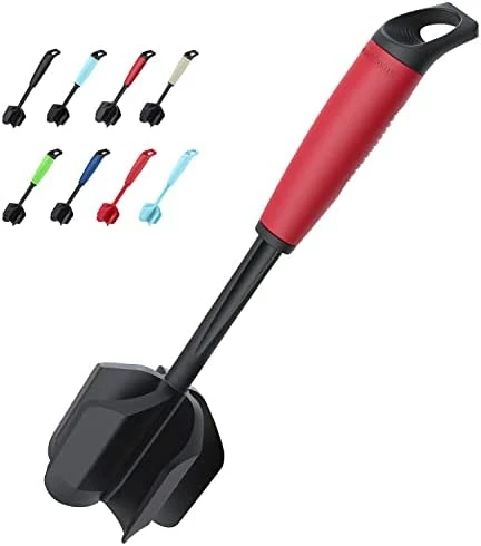 Promo π― Ourokhome Premium Hamburger Meat Chopper, 5 Curved Blades Ground Beef Masher Smasher For Ground Turkey, Avocado, Potato, Beans, Boiled Egg, Heat Resistant And Non Stick Kitchen Hacks, Black And Red β€οΈ - Image 9