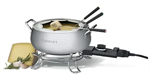 Best Pirce 𧨠Cuisinart CFO-3SS 3-Quart Electric Fondue Pot 1000-Watt Electric Fondue Set Is Suitable For Chocolate, Cheese, Broth And Or Oil, Stainless Steel π - Image 2