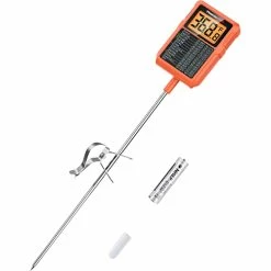 Cheap 🧨 ThermoPro TP510 Waterproof Digital 🍬 Candy Thermometer With Pot Clip, 8" Long Probe Instant Read Food Cooking Meat Thermometer For Grilling Smoker BBQ Deep Fry Oil Thermomet 🥰