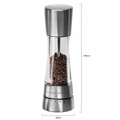 New 🔥 Cole & Mason H59408G Derwent Salt And Pepper Mills | Gourmet Precision+ | Stainless Steel/Acrylic | 190mm | Gift Set | Includes 2 X Salt And Pepper Grinders | Lifetime Mechanism Guarant 🌟