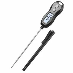 Discount 😍 BRAPILOT Digital Food Meat 🍬 Candy Thermometer - FT200 Instant Read Probe Thermometer Backlit Auto Off Waterproof For Cooking BBQ Kitchen Grill Milk (Black Color) 🔥