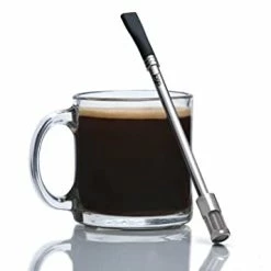 Coupon 😍 JoGo – Portable Coffee And Tea Brewing Straw, Patent Pending Single-Serve Strainer For Hot And Cold Brew (Pebble Grey) 👍