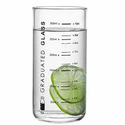 Brand new 😍 Lnterest Glass Measuring Cup 10 Oz For Milk,Juice,Milkshake, Vegetable, Coffee, Salad, Ice Cream (Black) Red 👍