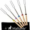 Budget ✨ MalloMe Marshmallow Roasting Sticks - Smores Skewers For Fire Pit Kit - Hot 🦮 Dog Camping Accessories Campfire Marshmellow 32 Inch Long Fork - 5 Pack 🎁