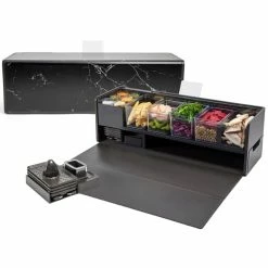 Brand new 🛒 Prepdeck Gen 2 Recipe Prep & Storage Station - 8 Essential Tools + Deluxe Cutting Board, 14 Re-Designed Plastic Containers + Super-Seal Lids, Removable Trash Compartments, Bonus Tablet Stand Included Gen 2 - Walnut 🔥