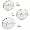 Cheapest ✔️ U.S. Kitchen Supply - 3 Piece Colander Set - Stainless Steel Mesh Strainer Net Baskets With Handles & Resting Base - 11" 5 Quart, 9.5" 4 Quart And 8.5" 3 Quart - Strain, Drain, Rinse, Steam Or Cook 🛒