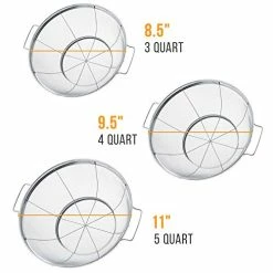 Cheapest ✔️ U.S. Kitchen Supply - 3 Piece Colander Set - Stainless Steel Mesh Strainer Net Baskets With Handles & Resting Base - 11" 5 Quart, 9.5" 4 Quart And 8.5" 3 Quart - Strain, Drain, Rinse, Steam Or Cook 🛒