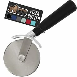 Deals 🛒 Gorilla Grip Large Pizza Cutter Wheel, 9 Inch, Sharp Stainless Steel Blade, Rust Resistant, Comfort Handle, Thumb Guard Protection, Slice Thick Or Thin Pizzas, Pie Crust, Pastries In Seconds, Black 🎉