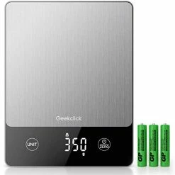 Cheap ⭐ Geekclick Food Scale, Digital Kitchen Scale Weight Grams And Oz/Ounces, Kitchen Tools For Baking, Cooking, Meal Prep, Weight Loss, 1g/0.1oz Precise Graduation, Stainless Steel And Tempered Glass Silver 😍