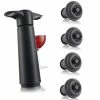 Brand new 🛒 Vacu Vin Wine Saver Pump With Vacuum Bottle Stoppers (Black) 🛒