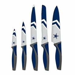 Cheapest ✔️ The Sports Vault NFL Dallas Cowboys 5-Piece Kitchen Knif ⌛