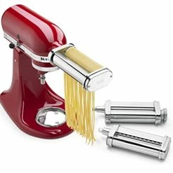 Discount 🌟 KitchenAid 3-Piece Pasta Roller & Cutter Set Attachment, Silver 🛒