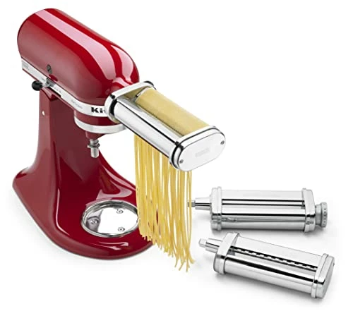 Discount π KitchenAid 3-Piece Pasta Roller & Cutter Set Attachment, Silver π