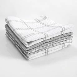 Top 10 🎁 100% Cotton Flat Waffle Dish Cloths For Washing Dishes, 12"x13", 4-Pack, Gray T-fal Textiles 🎁